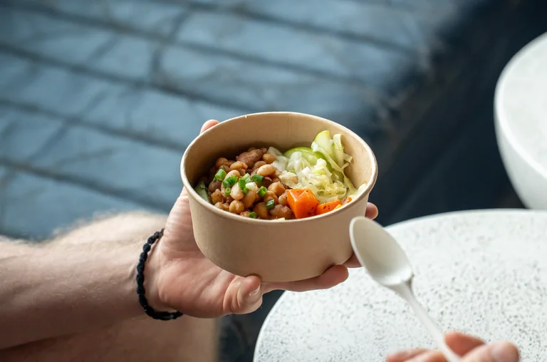 An included meal, served in a bowl